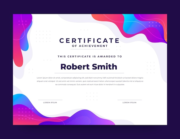 Modern certificate template