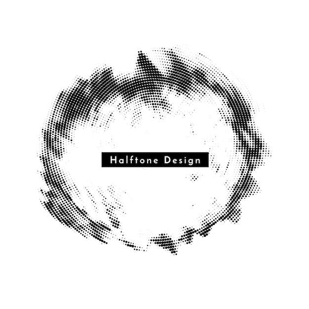 Free vector modern circular haltone design decorative background