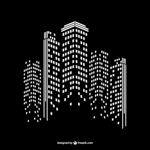 Free vector modern city night background