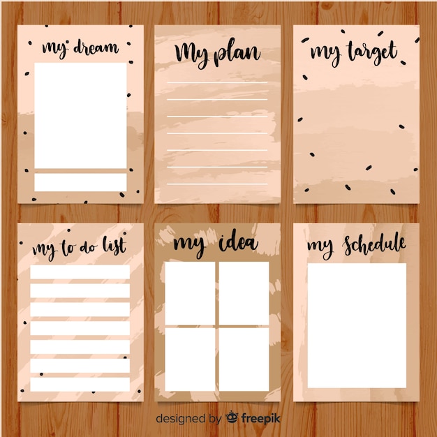 Free Vector modern collection of to do lists