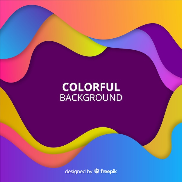 Modern colorful background with abstract shapes