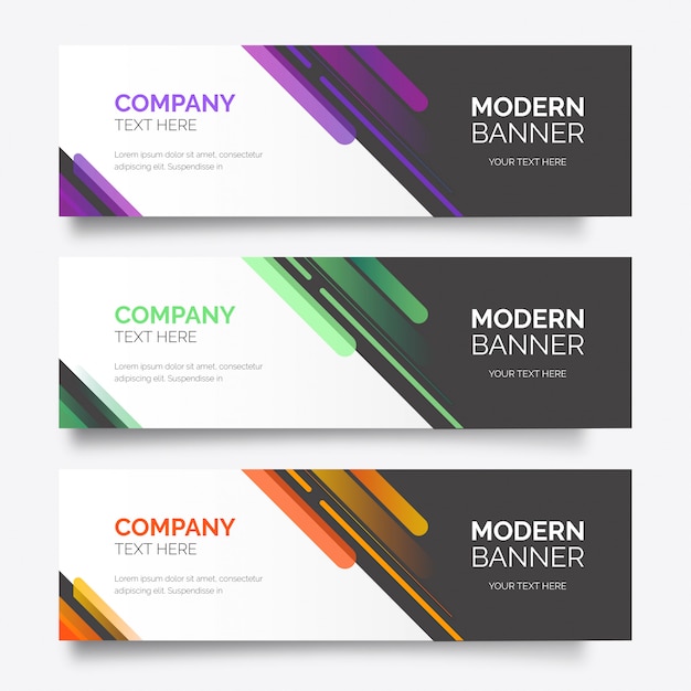 Modern Colorful Banner Pack Template