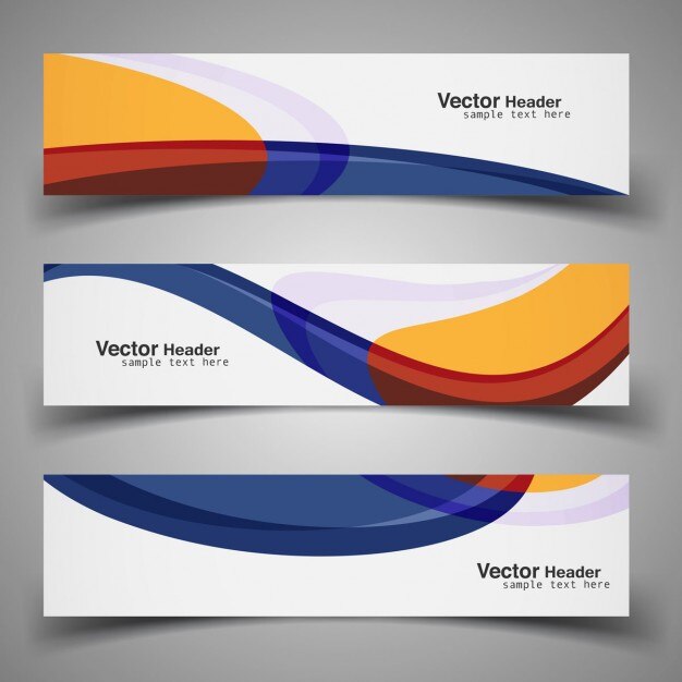 Modern colorful banners