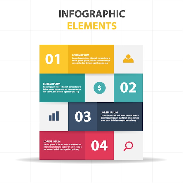 Modern colorful infographic business template