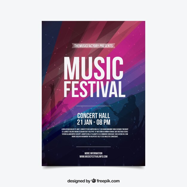 Modern colorful music festival flyer