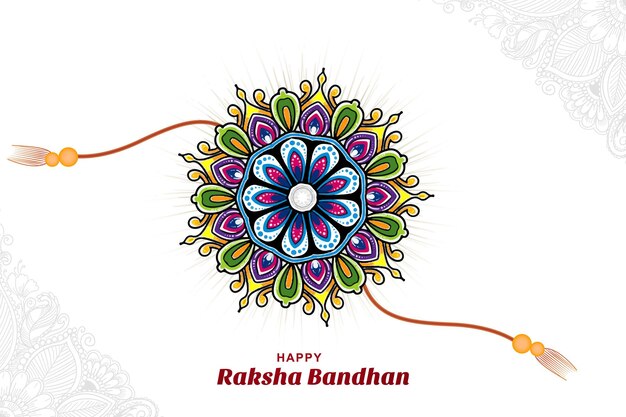 Modern colorful rakhi festival card background