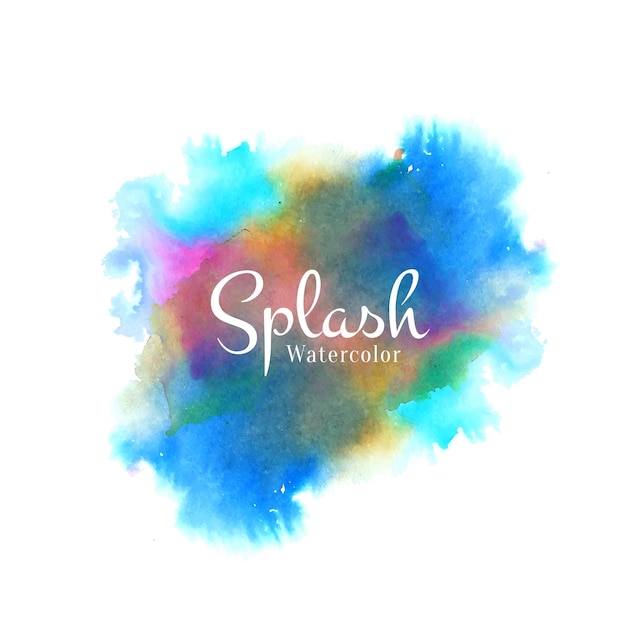 Free Vector modern colorful watercolor splash design background