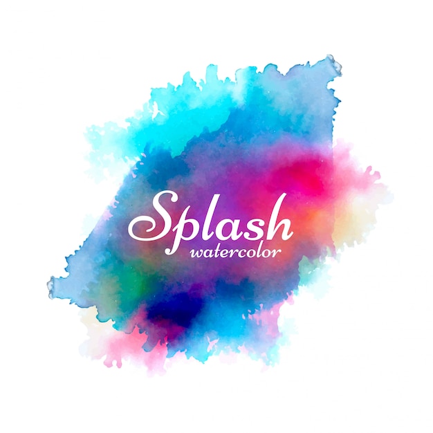 Free Vector modern colorful watercolor splash design vector