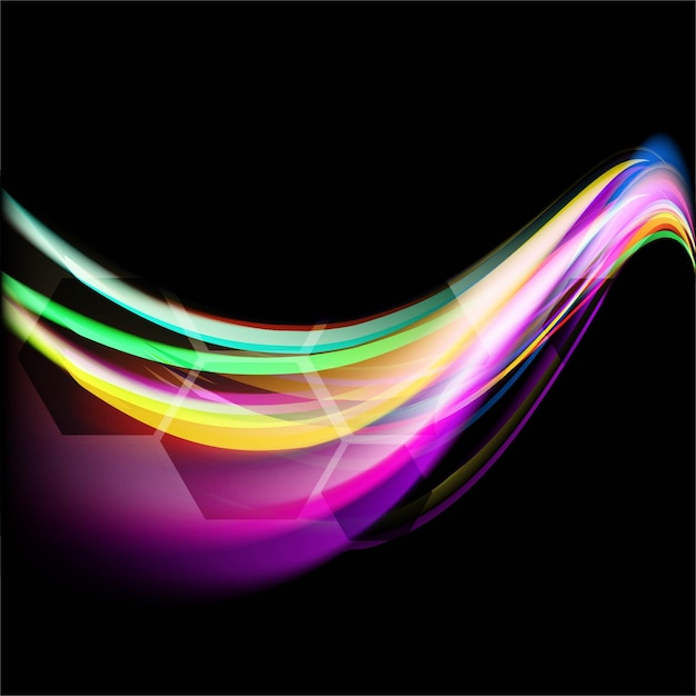 Modern colorful wave background