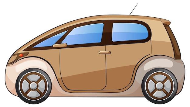 Modern Compact Car Vector Illustration