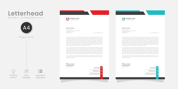 Modern company letterhead Free