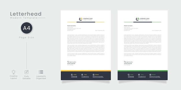 Modern company letterhead Free