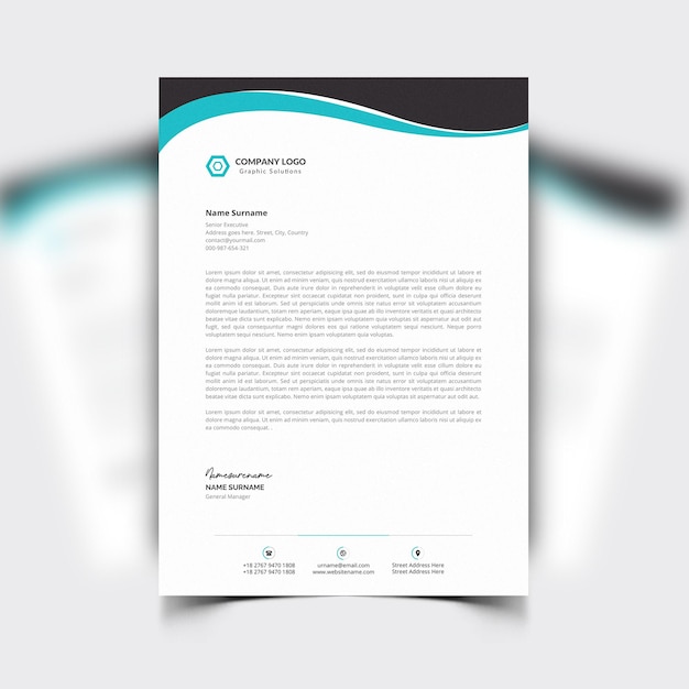 Modern company letterhead with Professional Design