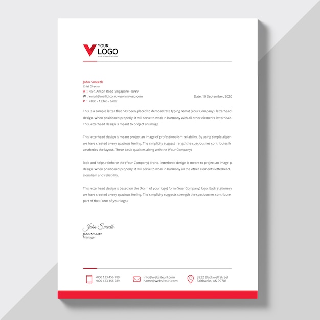 Modern company letterhead