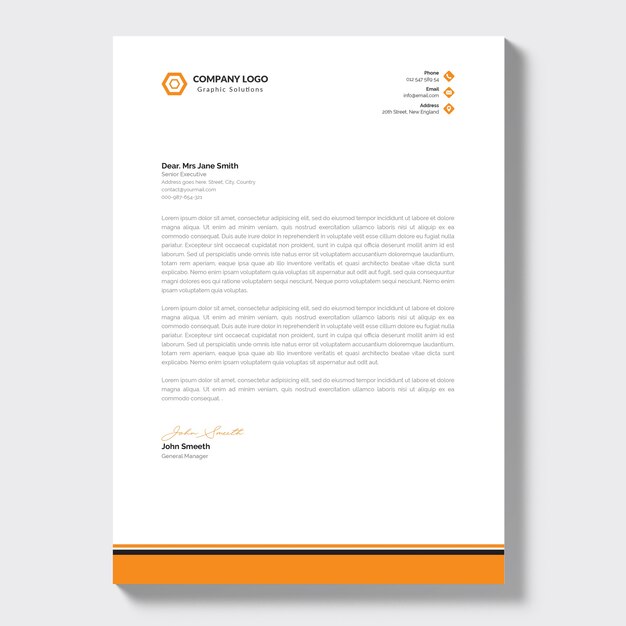 Modern company letterhead