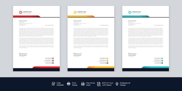 Modern company letterhead