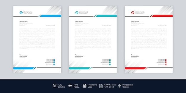 Modern company letterhead