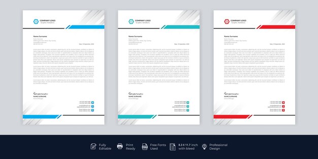 Modern company letterhead