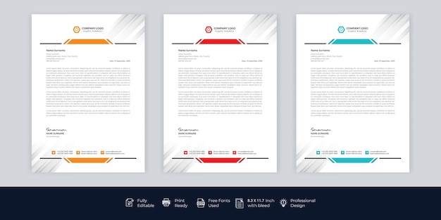 Modern company letterhead