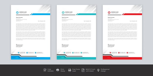 Modern company letterhead