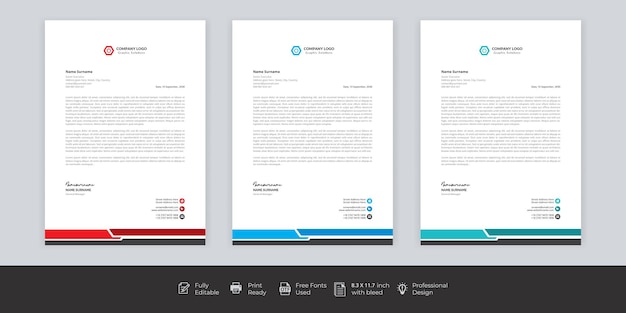 Modern company letterhead