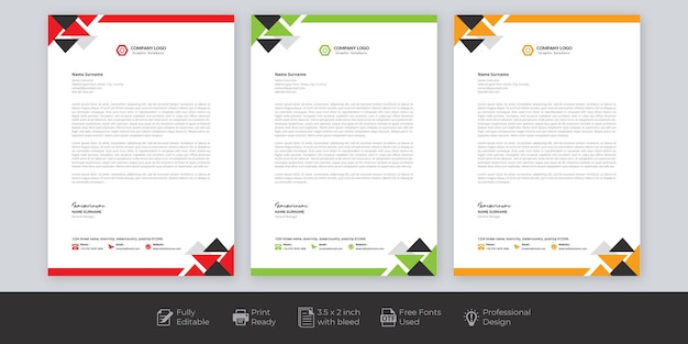 Modern company letterhead