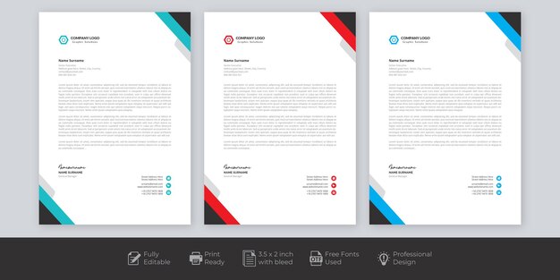 Modern company letterhead