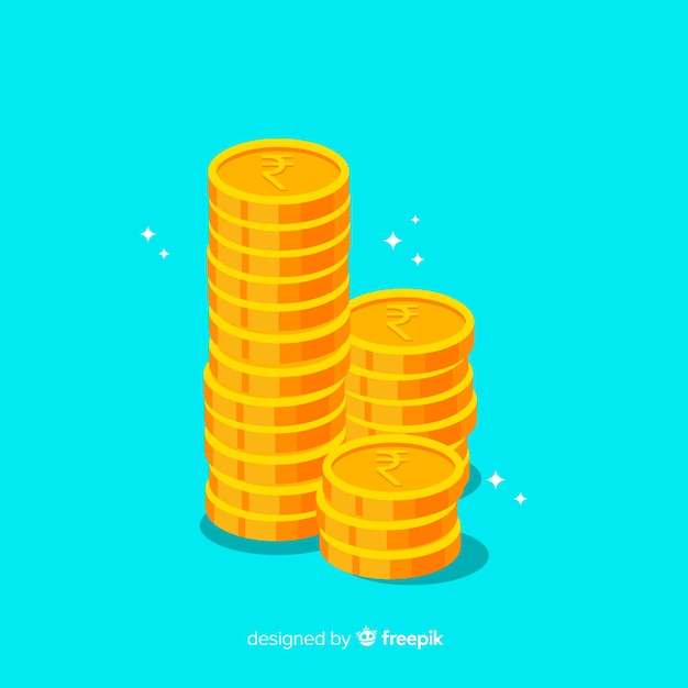 Free Vector modern composition of indian rupees