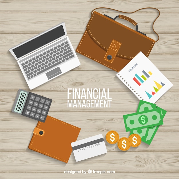 Free Vector modern composition with financial elements