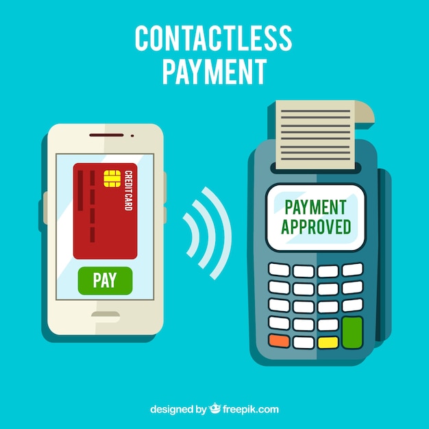 Modern contactless payment with smartphone