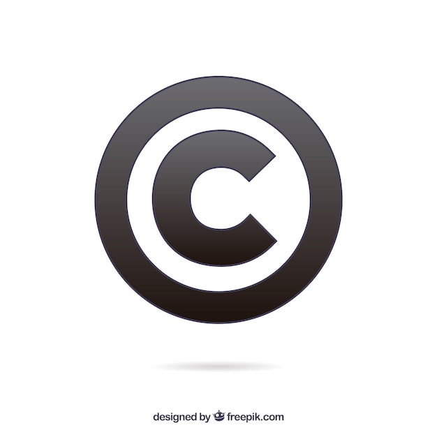 Modern copyright symbol template