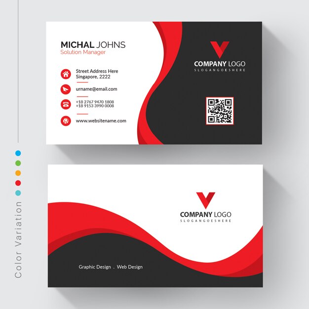 Modern corporate business card template