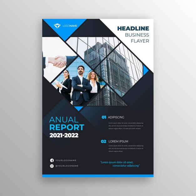 Free Vector modern corporative flyer template