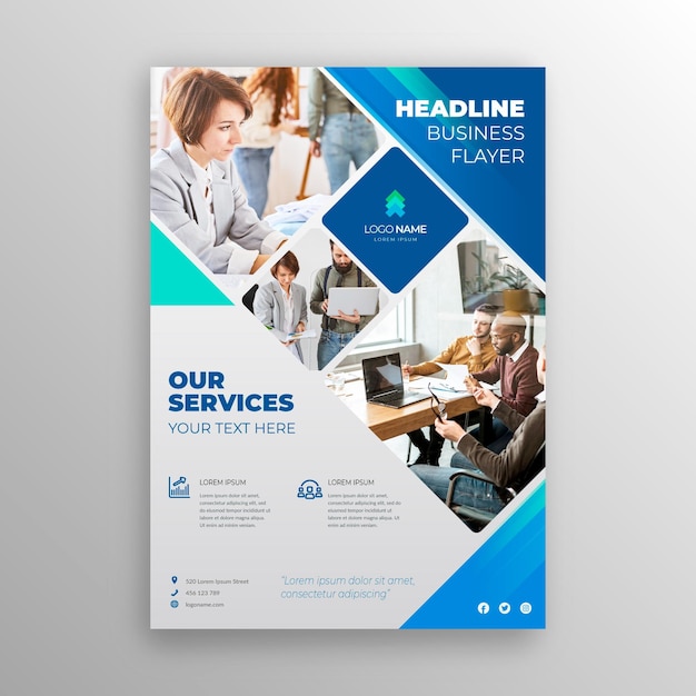 Modern corporative flyer template