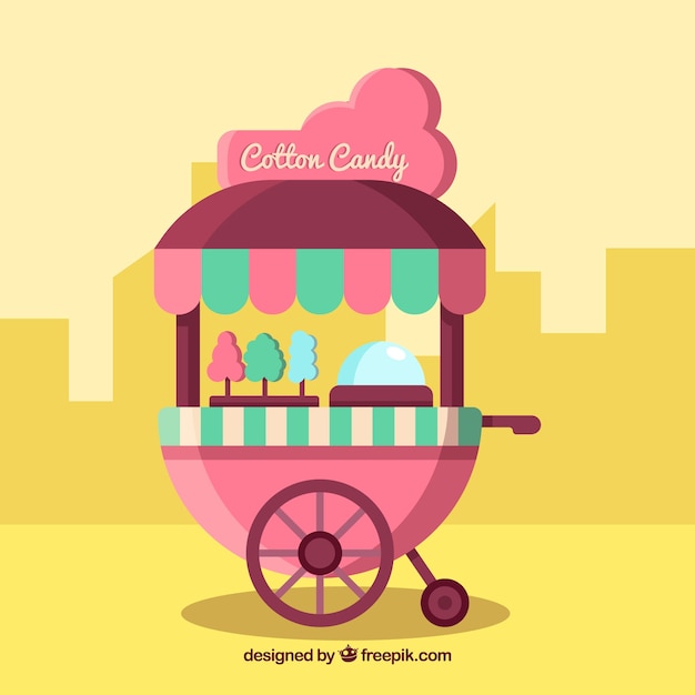 Modern cotton candy cart