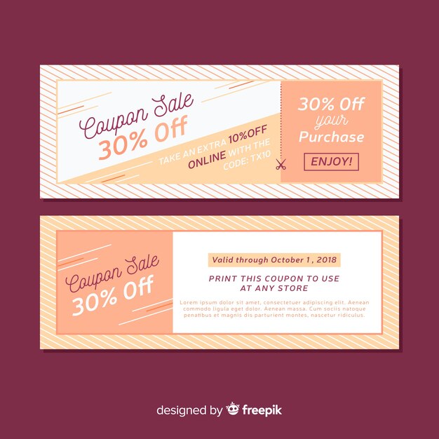 Modern coupon or voucher  template