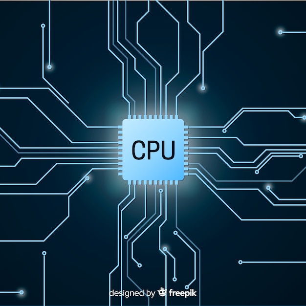 Modern cpu background with gradient style