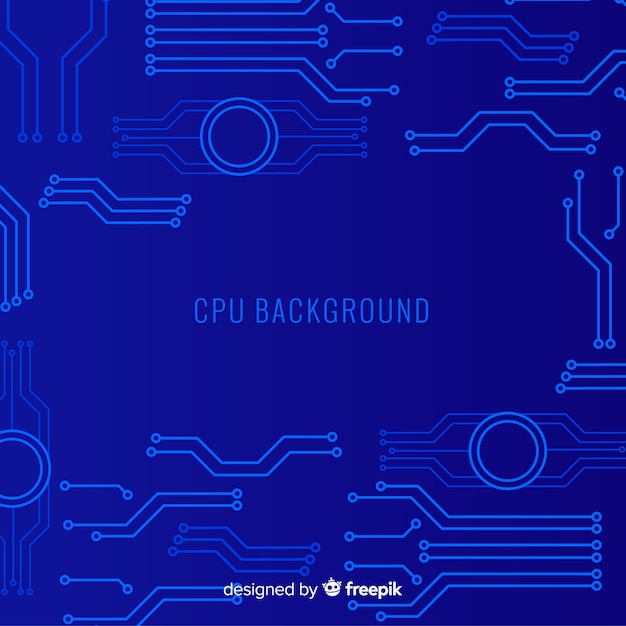 Free Vector modern cpu background with gradient style