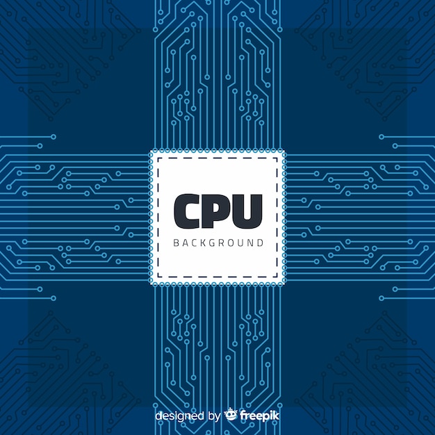 Free Vector modern cpu background with linear style