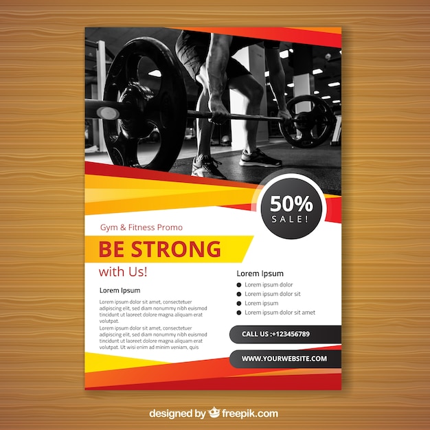 Modern creative gym flyer template