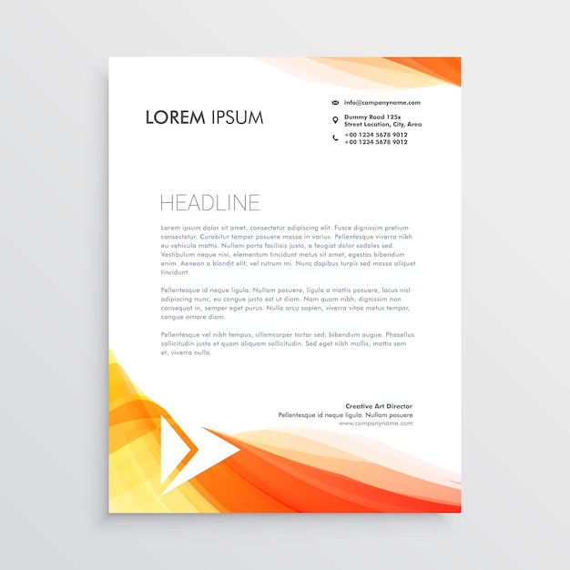 modern creative letterhead design template vector