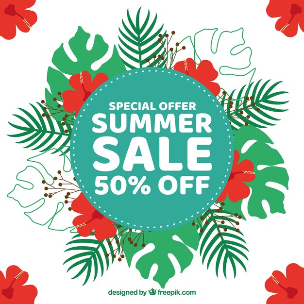 Modern creative summer sale background