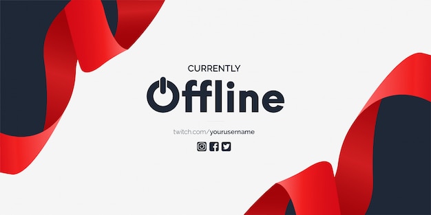 Modern currently offline banner template