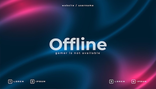 Free Vector modern currently offline gaming banner design