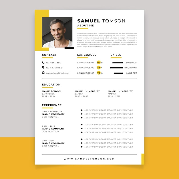 Modern curriculum vitae template