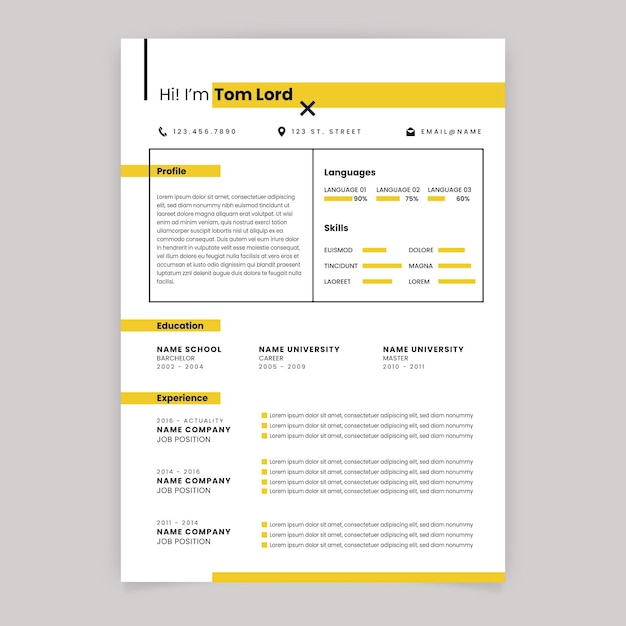 Modern curriculum vitae template