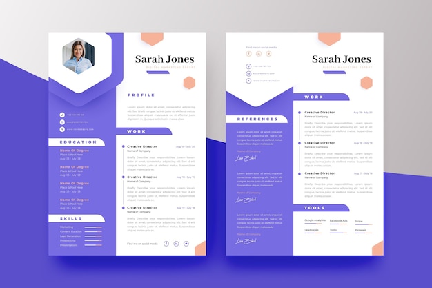 Modern curriculum vitae template