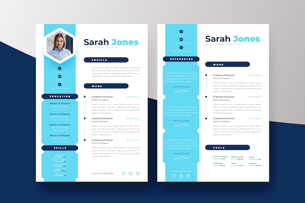 Modern cv template concept