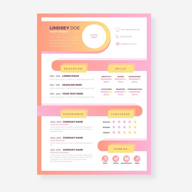 Modern cv template