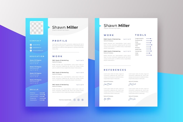 Modern cv template